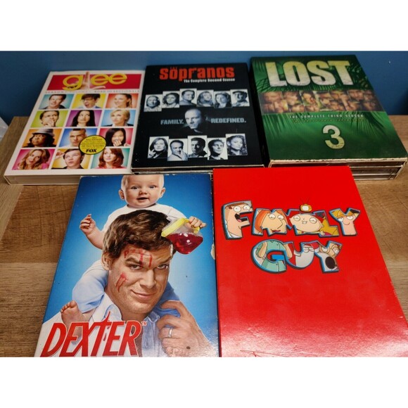 TV SERIES ON‎ DVD LOT OF 5  LOST_GLEE_DEXTER_FAMILY GUY_SOPRANOS - Picture 2 of 2